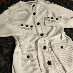 🦁 Burberry Toddler Nova Check Belted Cardigan Sweater